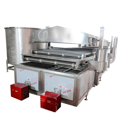 304 Edelstahl-Doppel-Frittiermaschine 300 kg/h für die Industrie