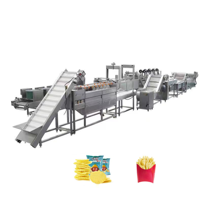 SUS304 Fertigungslinie für Pommes Frites und Chips 1500 kg/h zur Verarbeitung von Snacks