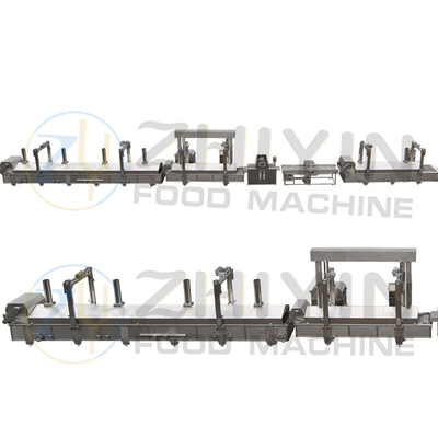 Vollautomatische Pommes Frites-Produktionslinie 304SUS Kartoffelchipsmachmaschine