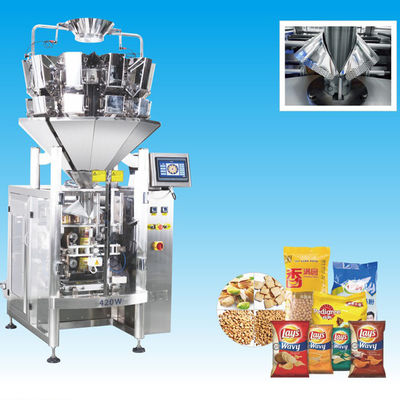 Automatische 420W Fritten Snacks Lebensmittelverpackungsmaschine 50beutel/Min